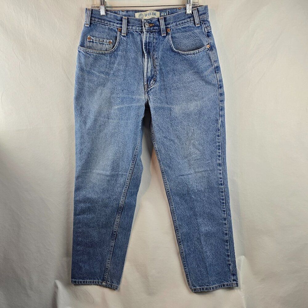 Vintage Gap Jeans Mens 33x30 Blue Light Medium Wash Easy Fit Straight Denim